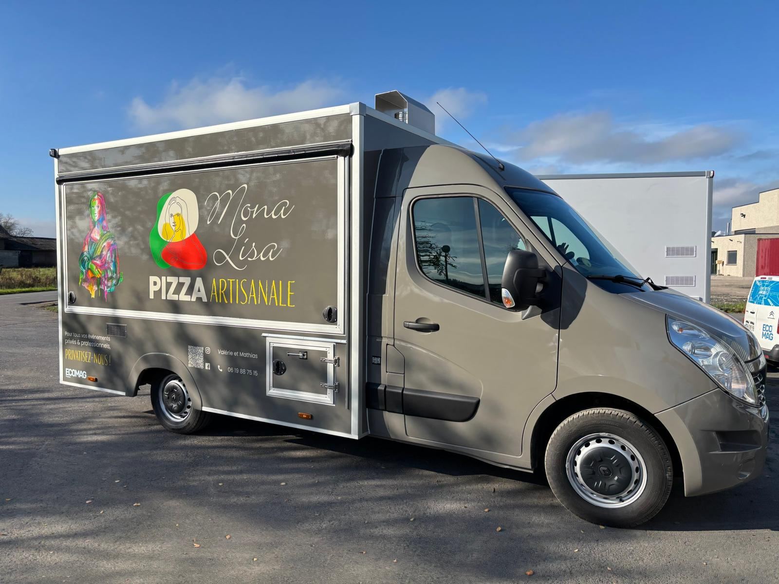 Le camion Pizza Mona Lisa et sa Joconde peinte
